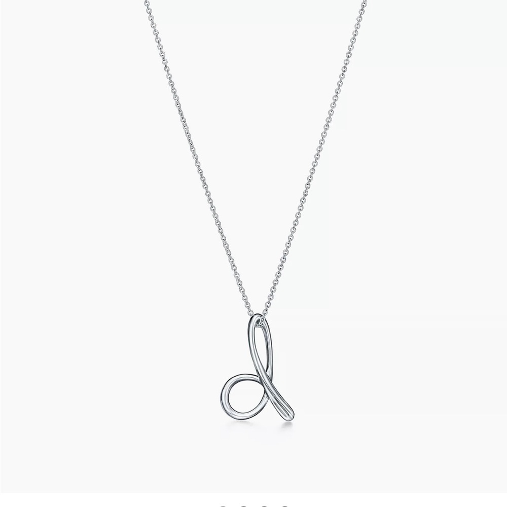 Elsa Peretti x Tiffany Co. “d” silver necklace